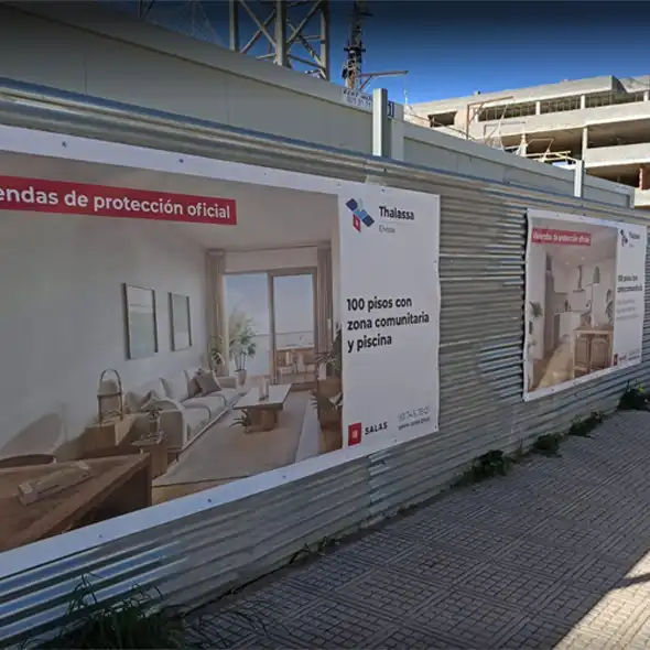 Impresión de lonas para obras